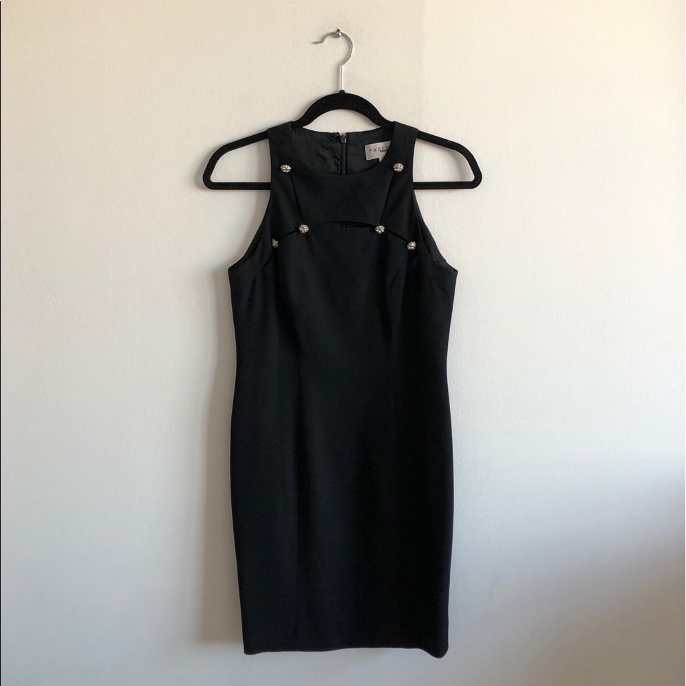 Vintage Papell Boutique Black Shift Dress